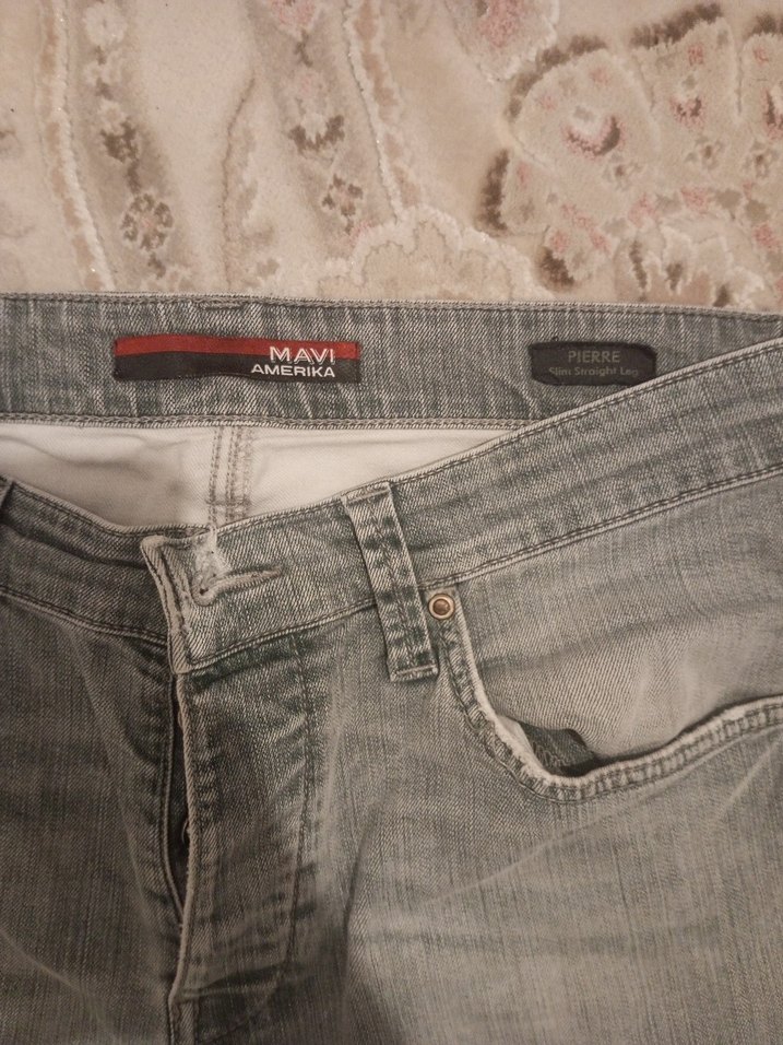 Gri Erkek Denim Mini Şort - Görsel 2