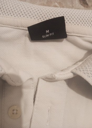 Erkek Beyaz Polo Yaka Kısa Kollu Tişört - Görsel 3