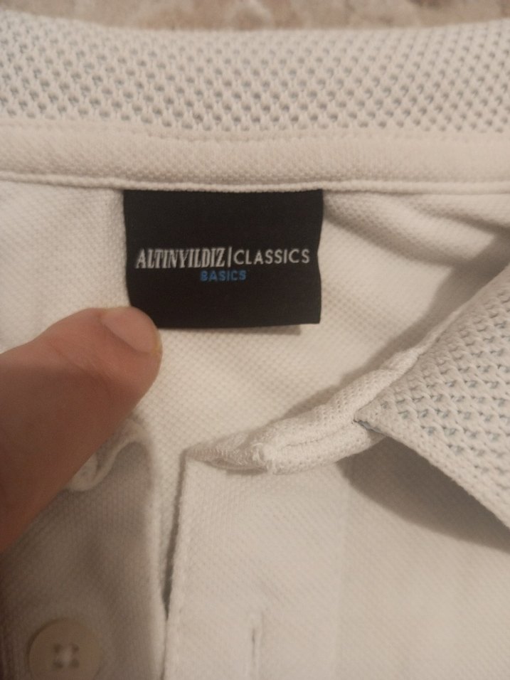 Erkek Beyaz Polo Yaka Kısa Kollu Tişört - Görsel 4