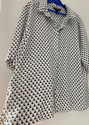 Düğmeli Puantiyeli Midi Kadın Gömlek - Görsel 3