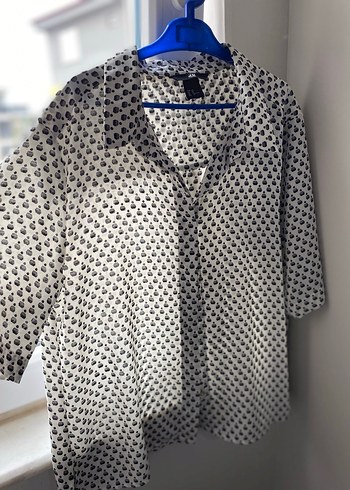 Düğmeli Puantiyeli Midi Kadın Gömlek - Görsel 2