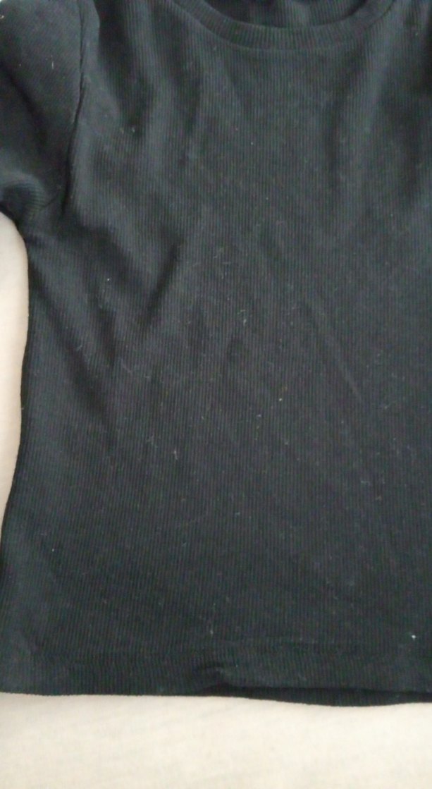 Siyah Uzun Kollu Basic Tişört - Görsel 2