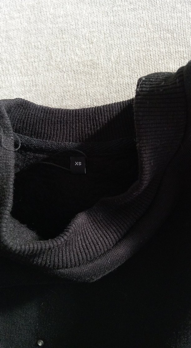 Siyah Pul taş Kadın Sweatshirt - Görsel 5