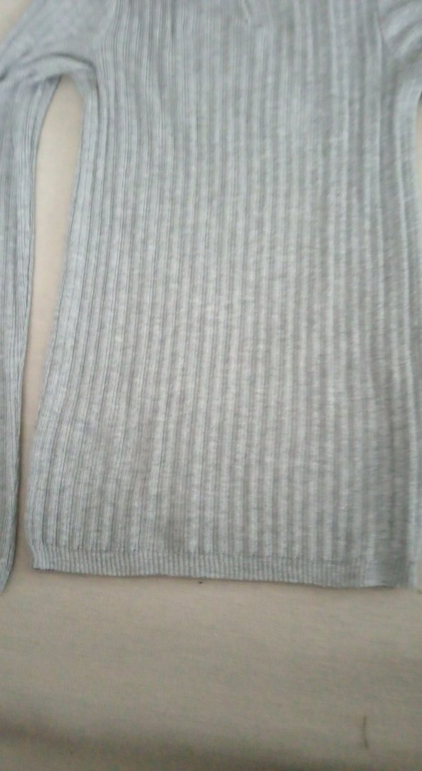 Gri İnce Örgü Kadın Kazak - Görsel 4