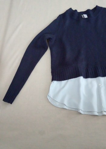 Lacivert Triko Kadın Kazak - Görsel 3