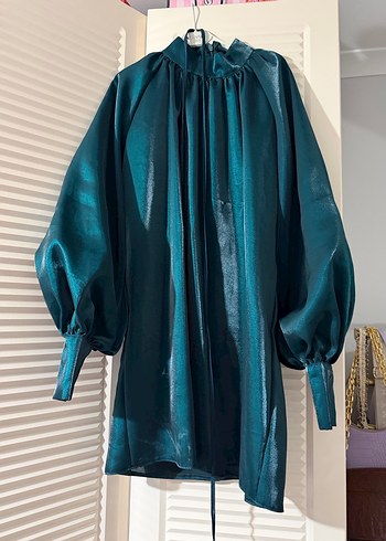 Manuka kuşaklı organze bluz - Görsel 4