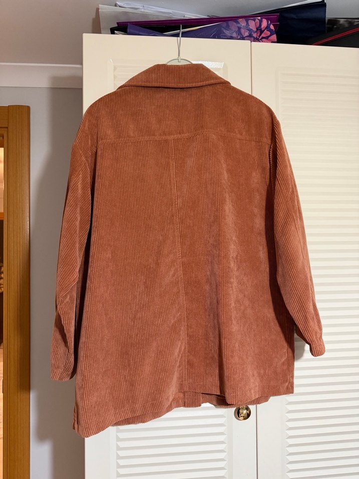 Düğmeli Kadın Kahverengi Süet Gömlek - Görsel 2