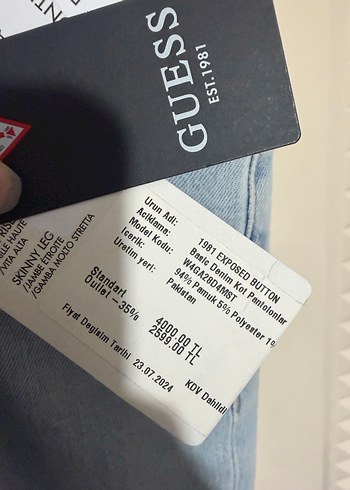 Guess Kadın Kot Pantolon - Görsel 8