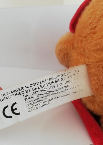 Beden Renk Vintage Garfield Peluş Oyuncak