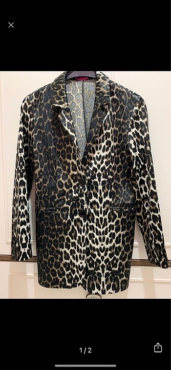 Leopar blazer ceket