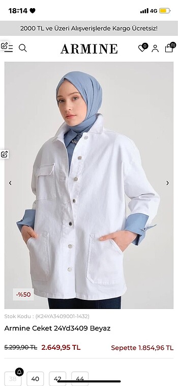42 Beden Armine ceket