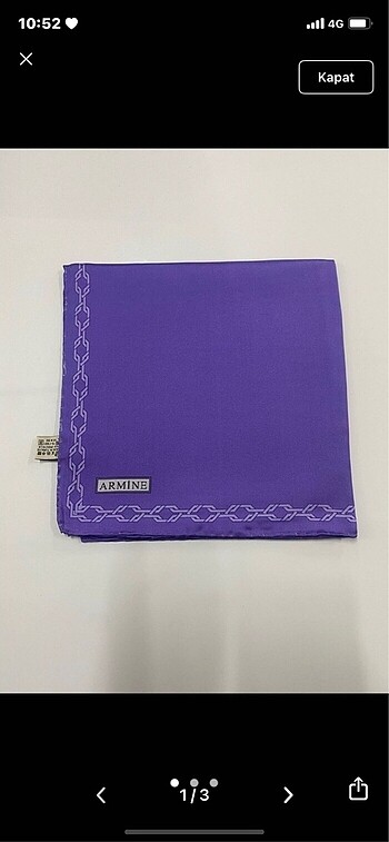 Armine twill ipek eşarp