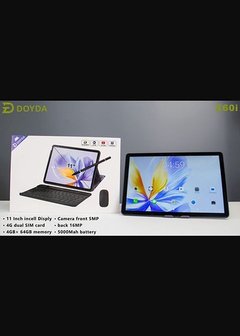 Gri 11 inç DOYDA 4G Çift SIM Tablet