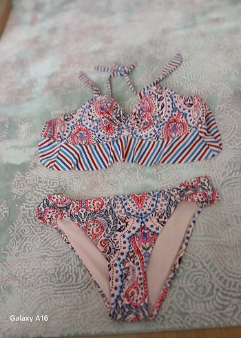 Renkli Bohem Dantelli Bikini Takımı pentı - Görsel 4