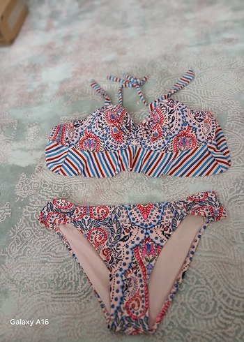 Renkli Bohem Dantelli Bikini Takımı pentı - Görsel 3