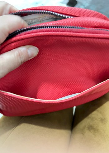 Kırmızı Deri Kadın Çapraz Çanta - Görsel 8