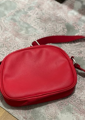 Kırmızı Deri Kadın Çapraz Çanta - Görsel 4