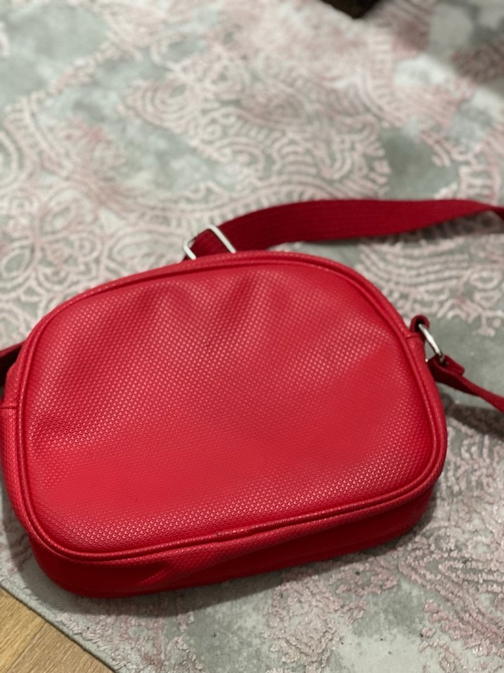 Kırmızı Deri Kadın Çapraz Çanta - Görsel 4