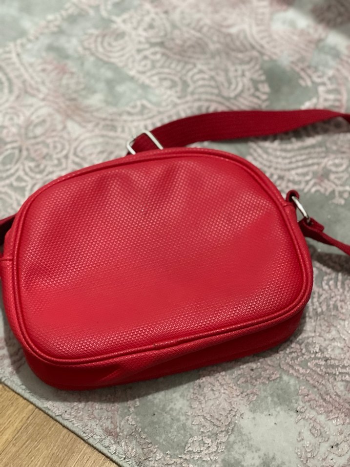 Kırmızı Deri Kadın Çapraz Çanta - Görsel 3