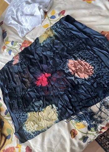 Çok Renkli Bohem Kadın Fular 3adet esarp şal - Görsel 3