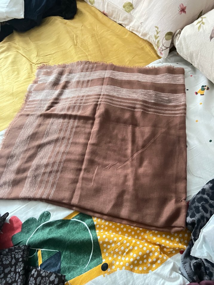 Kahverengi Kadın Bohem Şal 2 adet - Görsel 5