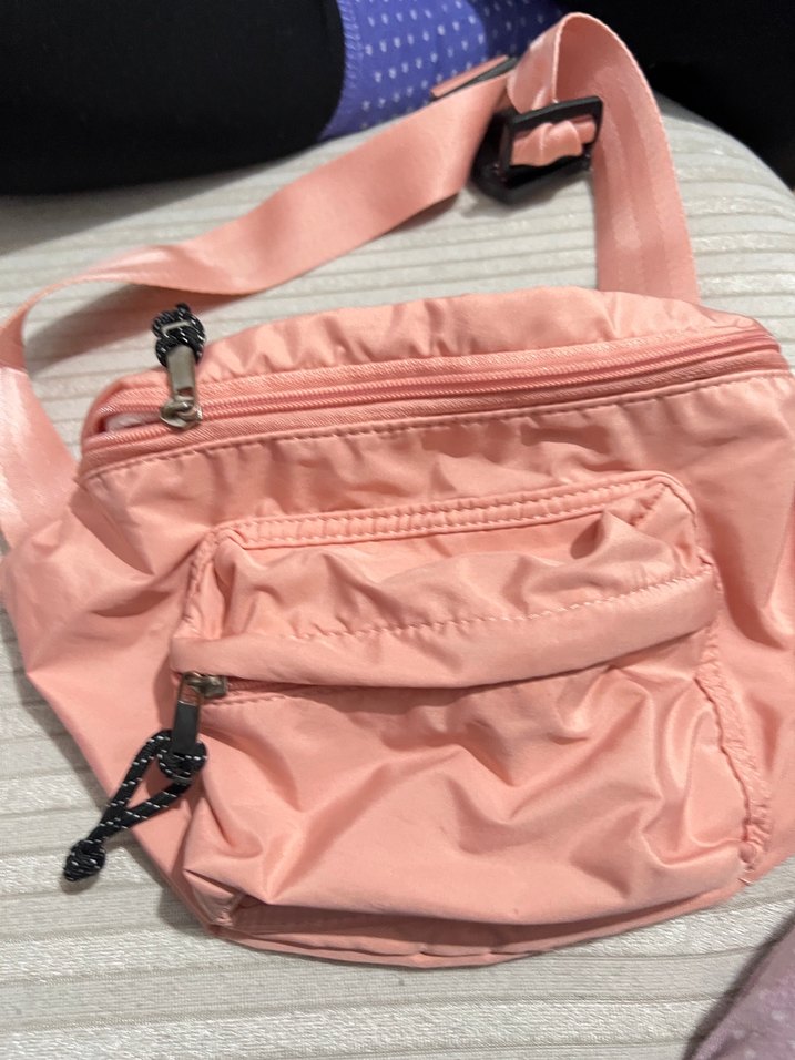Pembe Kadın Fermuarlı Çapraz Çanta - Görsel 2