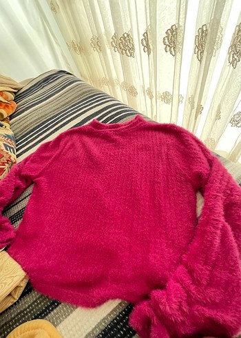 Pembe Kadın Triko Kazak koton marka - Görsel 4