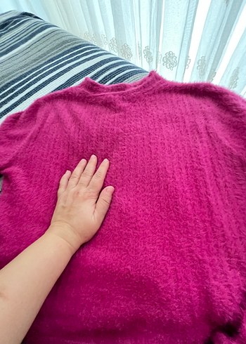 Pembe Kadın Triko Kazak koton marka - Görsel 2