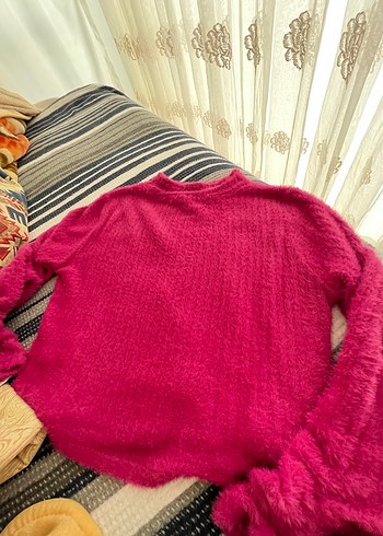 Pembe Kadın Triko Kazak koton marka - Görsel 5