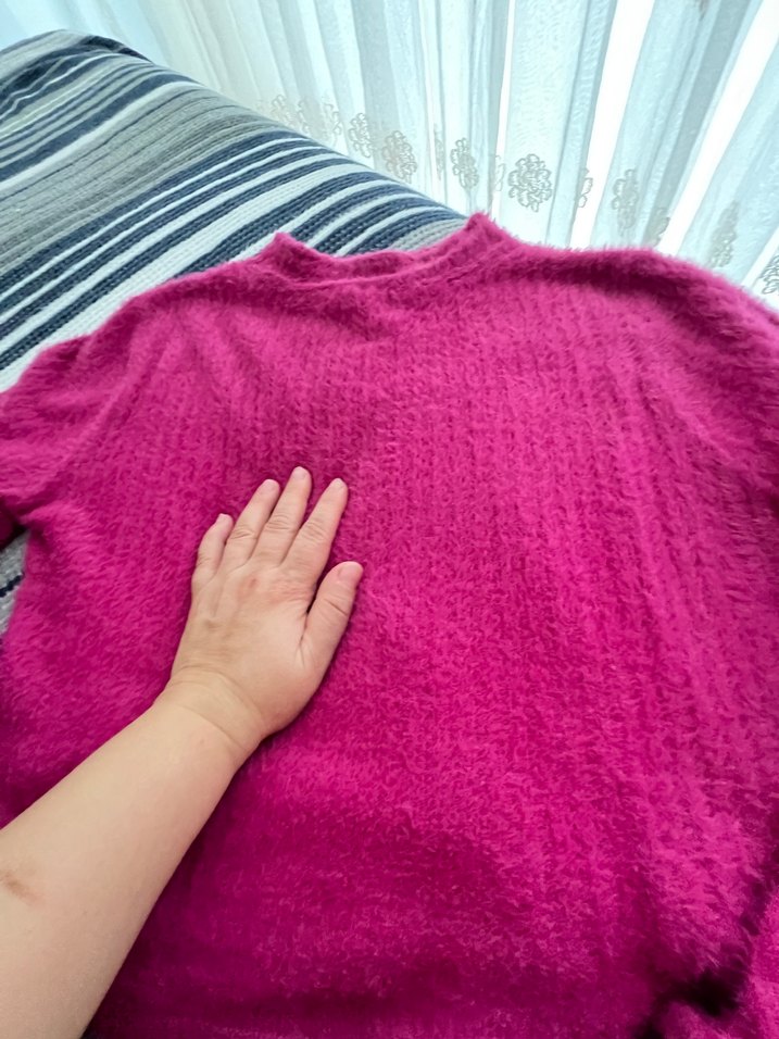 Pembe Kadın Triko Kazak koton marka - Görsel 2