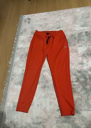 Kırmızı Rahat Kesim Kadın Eşofman Altı - Görsel 4