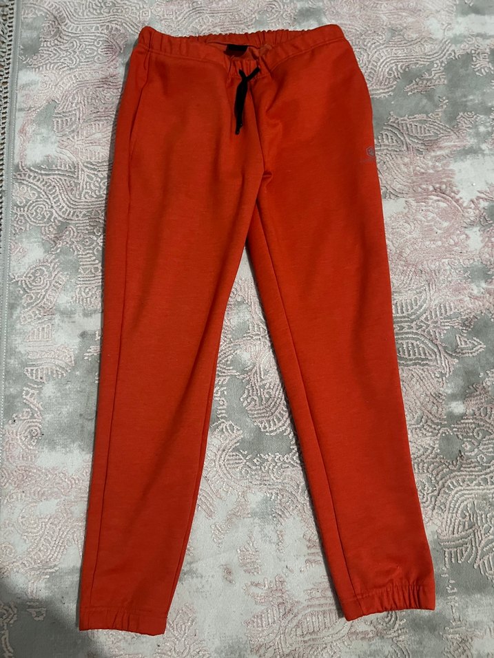 Kırmızı Rahat Kesim Kadın Eşofman Altı - Görsel 2