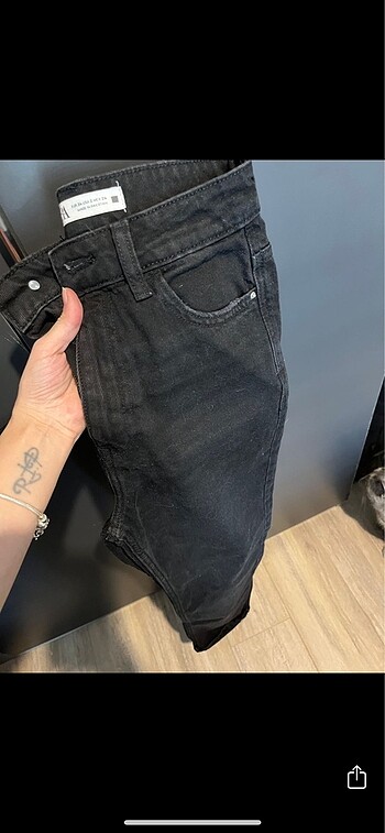 Zara siyah yüksekbel jean