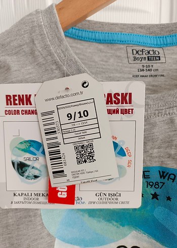 Defacto Gri Baskılı Erkek Çocuk Kısa Kollu Tişört