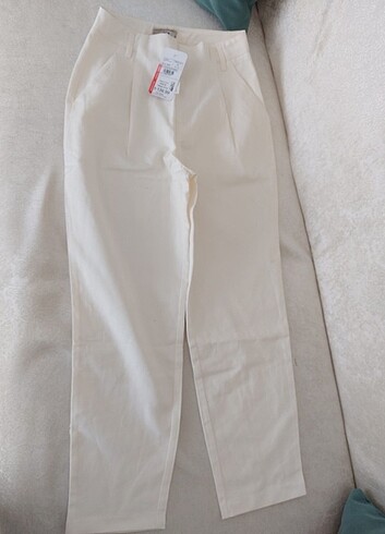 36 Beden beyaz Renk Lcw keten pantolon