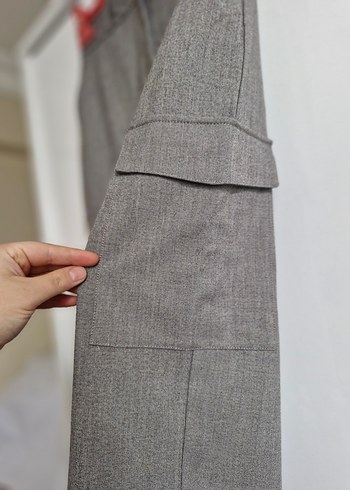 Mango Kadın Gri Regular Fit Kumaş Pantolon - Görsel 8