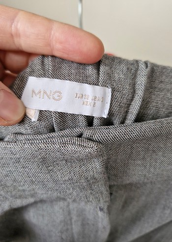 Mango Kadın Gri Regular Fit Kumaş Pantolon - Görsel 10