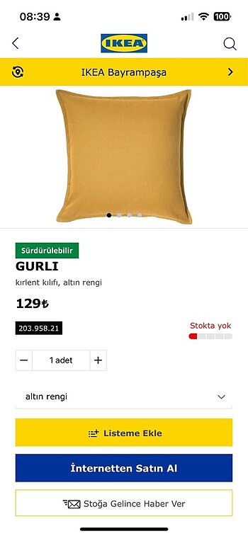 İkea kırlent