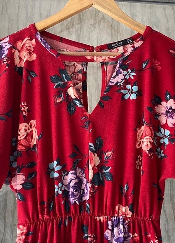 Bershka çiçekli tulum - Görsel 2