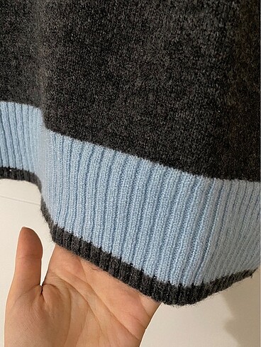 Antrasit v yaka süveter - Görsel 6