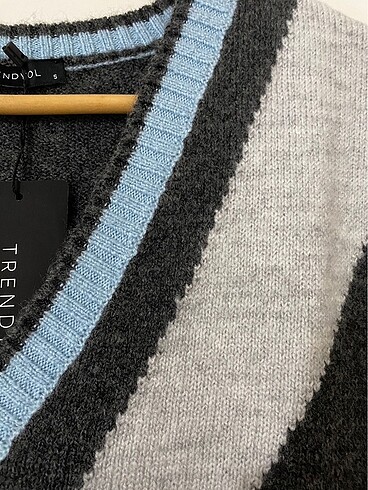 Antrasit v yaka süveter - Görsel 7