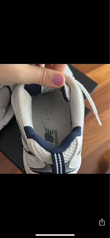 38 Beden lacivert Renk NEW BALANCE 530 LACİVERT BEYAZ ORIJINAL