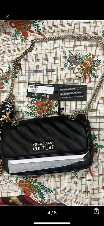 Beden siyah Renk Versace jeans couture çanta