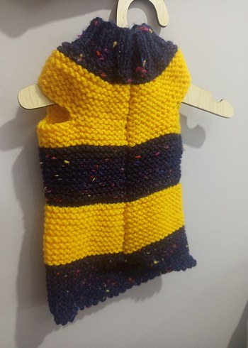 Sarı Siyah Örgü Köpek Kıyafeti - Görsel 2