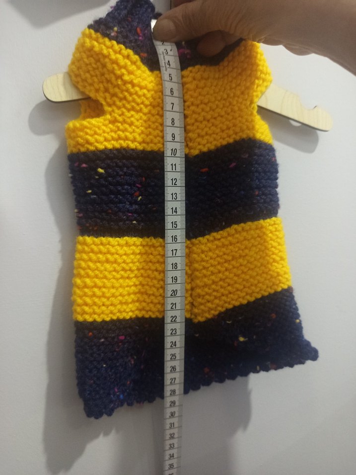 Sarı Siyah Örgü Köpek Kıyafeti - Görsel 3