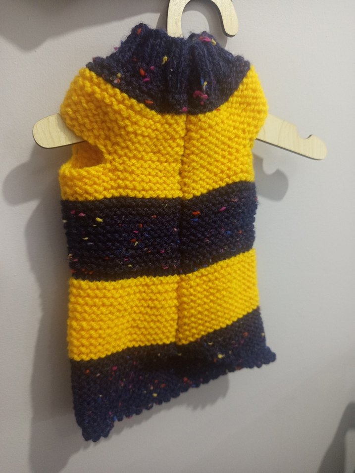 Sarı Siyah Örgü Köpek Kıyafeti - Görsel 2