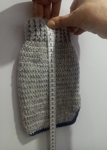 Gri Nakışlı Örgü Köpek Kazağı - Görsel 3