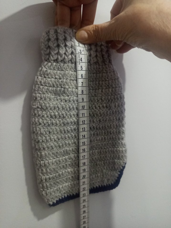 Gri Nakışlı Örgü Köpek Kazağı - Görsel 3