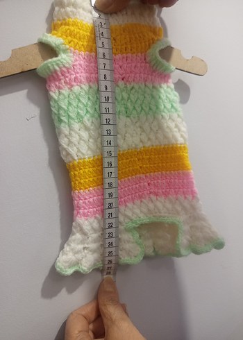 Bohem Tarzı Renkli Örgü Köpek Kıyafeti - Görsel 3