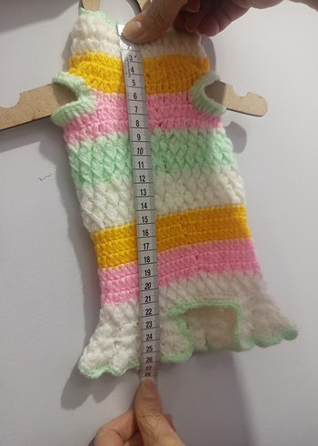 Bohem Tarzı Renkli Örgü Köpek Kıyafeti - Görsel 4